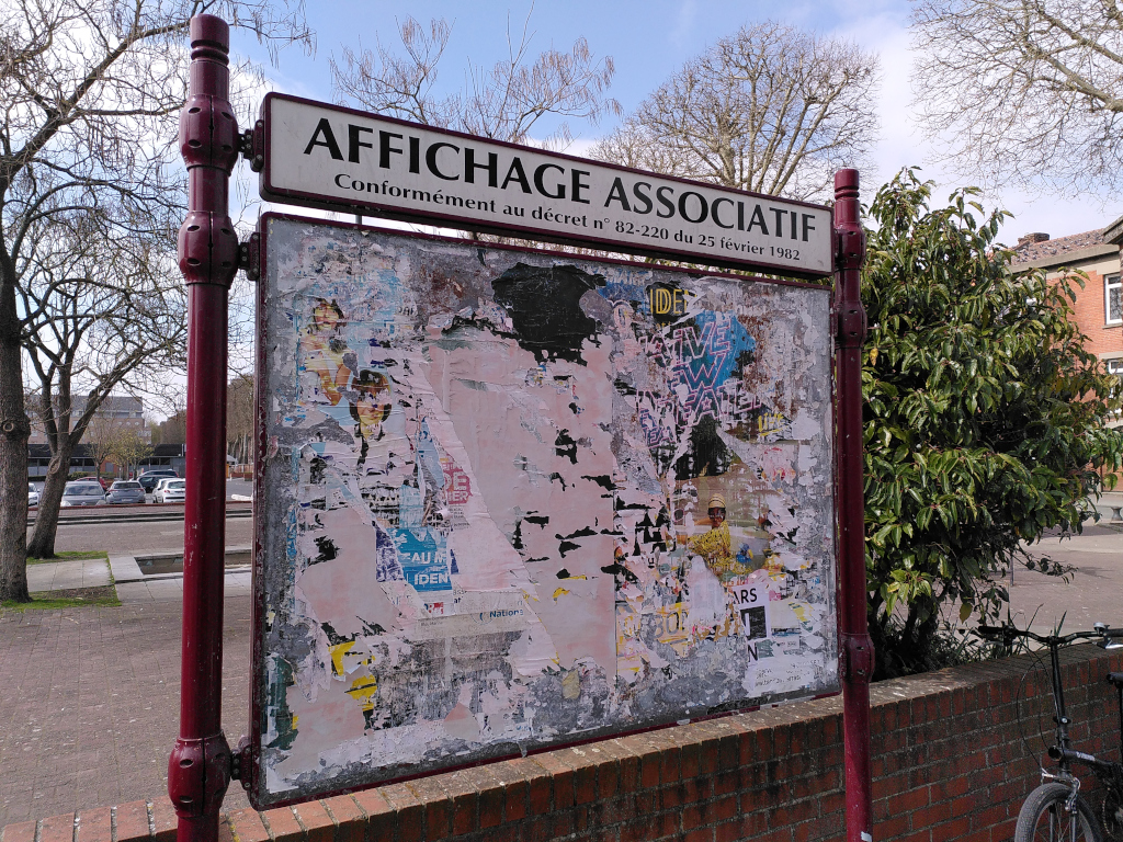 Le panneau d’affichage associatif disparu