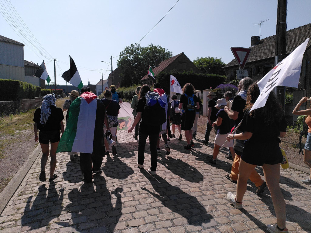 Départ de la marche pour Gaza