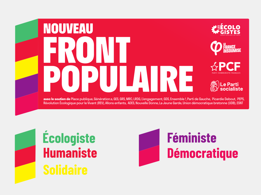 Logo du Nouveau Front Populaire et de ses luttes associées.