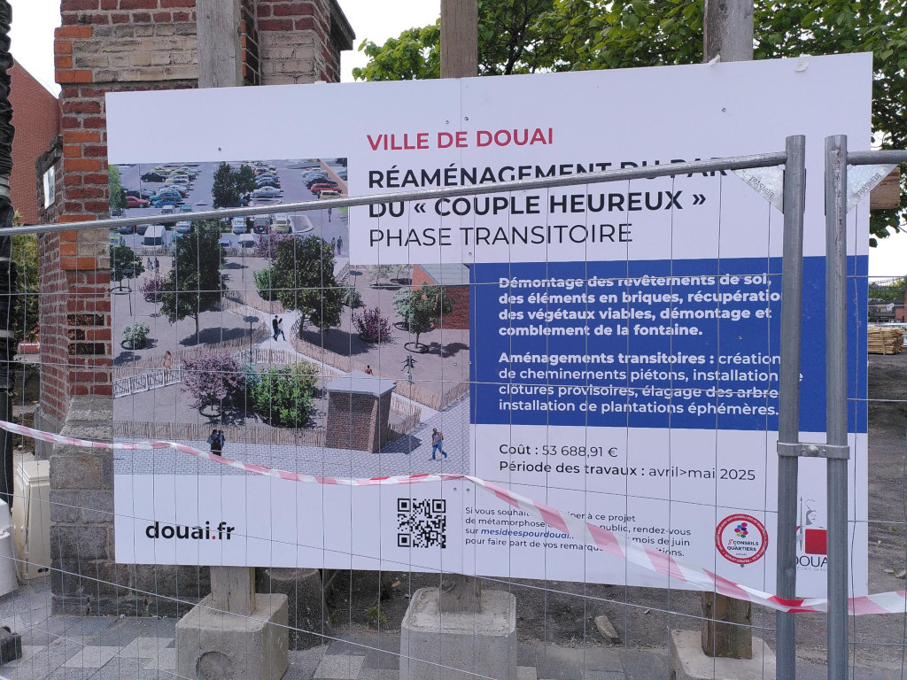 Panneau annonçant le projet