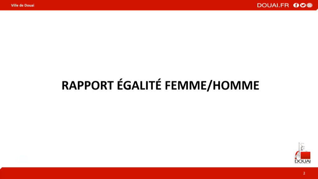 Rapport égalité femme/homme de la Ville de Douai